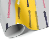 Moderne Fluit Eenvoudige Koele Muziek Minimaal Flu Cadeaupapier (Rol Hoek)