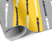 Moderne fluit eenvoudige koele muziek minimale flu cadeaupapier (Rol Hoek)