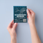 Moderne flyer voor een stadsbarberzaak (Hand)