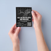 Moderne flyer voor herenkapper in urbane stijl (Hand)