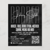 Moderne flyer voor herenkapper in urbane stijl (Voorkant)