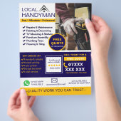 Moderne Flyer voor Klussenbedrijven (Hand)