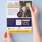 Moderne Flyer voor Klussenbedrijven (Hand)