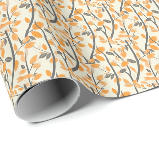 Moderne Foliage Grace: Cadeaupapier (Rol Hoek)