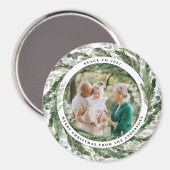 Moderne foliage met foto van vredesscript magneet (Voorkant / Achterkant)