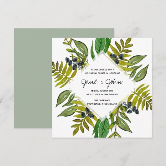 Moderne foliage-repetitie kaart (Voorkant / Achterkant)