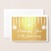 Moderne Folie 50e Jubileum Folie Kaarten (Voorkant met envelop)