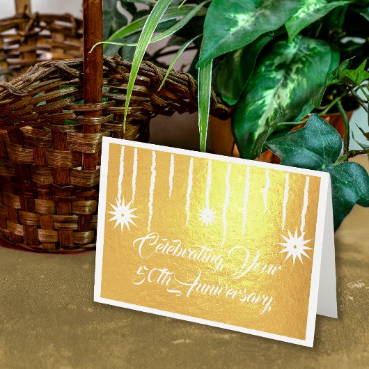 Moderne Folie 50e Jubileum Folie Kaarten