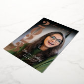 Moderne Folie Afstudeeraankondiging Uitnodiging (Gedraaid)