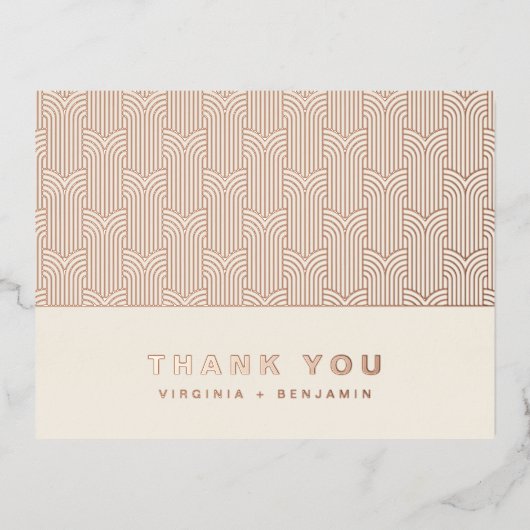 Moderne Folie bedankpas Folie Uitnodiging Briefkaart (Voorkant)