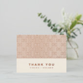 Moderne Folie bedankpas Uitnodiging Briefkaart (Staand Voorkant)