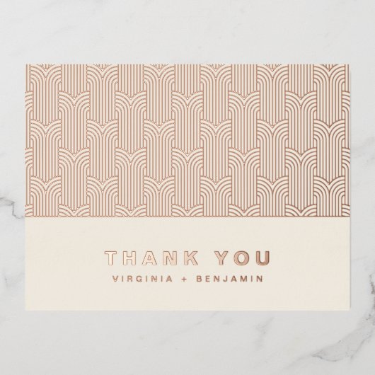 Moderne Folie bedankpas Uitnodiging Briefkaart (Voorkant)