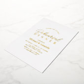 Moderne Folie Bruiloftsprobediner Uitnodiging (Gedraaid)