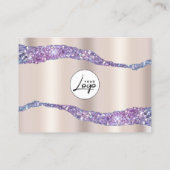 Moderne Folie en Glitter Order Hartelijk dank Visitekaartje (Achterkant)