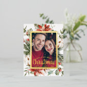 Moderne Folie Feestdagen Briefkaart (Staand Voorkant)