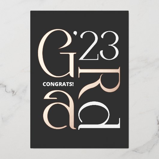 Moderne Folie Foto Afstuderen 25 Feestdagenkaart (Voorkant)