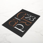 Moderne Folie Foto Afstuderen 25 Feestdagenkaart (Gedraaid)