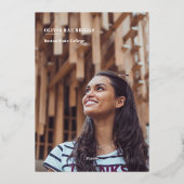 Moderne Folie Foto Afstuderen 25 Feestdagenkaart (Achterkant)