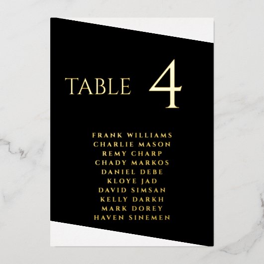 Moderne Folie in zwart-wit Folie Uitnodiging (Voorkant)