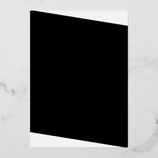 Moderne Folie in zwart-wit Folie Uitnodiging (Achterkant)