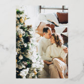 Moderne Folie kerstKaart Feestdagenkaart (Achterkant)