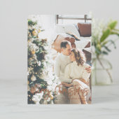 Moderne Folie kerstKaart Feestdagenkaart (Staand Voorkant)