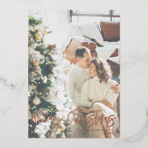 Moderne Folie kerstKaart Folie Feestdagenkaart