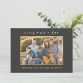 Moderne Folie Lijst Holiday Foto Aangepast Feestdagenkaart (Staand voorkant)