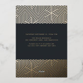 Moderne folie met stijlvol elegant script voor 40s uitnodiging (Achterkant)