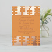 Moderne Folie rond Ankara Folie Uitnodiging (Staand Voorkant)