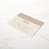 Moderne Folie RSVP Kaart (Gedraaid)