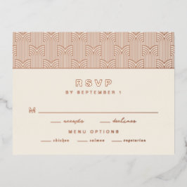 Moderne Folie RSVP-kaart Uitnodiging Briefkaart