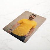 Moderne Folie Tekst Afstuderen Fotoaankondiging Folie Uitnodiging (Gedraaid)