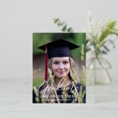 Moderne Folie van de Foto van het Witte Manuscript Folie Uitnodiging Briefkaart (Staand Voorkant)