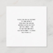 Moderne Folie van de Foto van het Witte Manuscript Informatiekaartje (Achterkant)