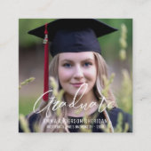 Moderne Folie van de Foto van het Witte Manuscript Informatiekaartje (Voorkant)