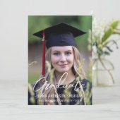 Moderne Folie van de Foto van het Witte Manuscript Save The Date (Staand voorkant)