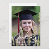 Moderne Folie van de Foto van het Witte Manuscript Save The Date (Voorkant / Achterkant)