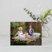 Moderne FOLIE van het Manuscript Dank u Briefkaart (Staand Voorkant)