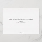 Moderne Folie voor prettige kerstmis met script Folie Feestdagenkaart (Achterkant)