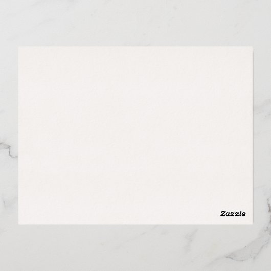 Moderne Folie White Wedding Details Enclosure Card Folie Feestdagen Briefkaart (Achterkant)