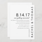 Moderne Folio bruiloft uitnodiging (Voorkant / Achterkant)