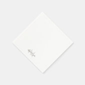 Moderne fonogram en namen Wedding Cocktail Servet (Hoek)