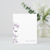 Moderne font plum Foliage Personalized Stationery (Staand voorkant)
