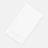 Moderne font roze namen papieren gast handdoeken servet (Hoek)