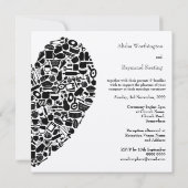 Moderne Foodies Zilver Aangepaste bruiloft uitnodi Kaart (Achterkant)