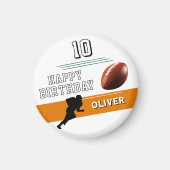 Moderne Football speler Silhouette Happy Birthday Magneet (Voorkant)