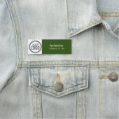 Moderne Forest Green Color Block Professional Naamplaatje (In situ)