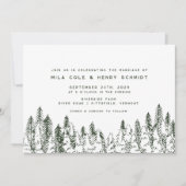 Moderne Forest Pine minimalistische groenblijvende Kaart (Voorkant)