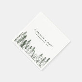 Moderne Forest Pine minimalistische groenblijvende Servet (Hoek)